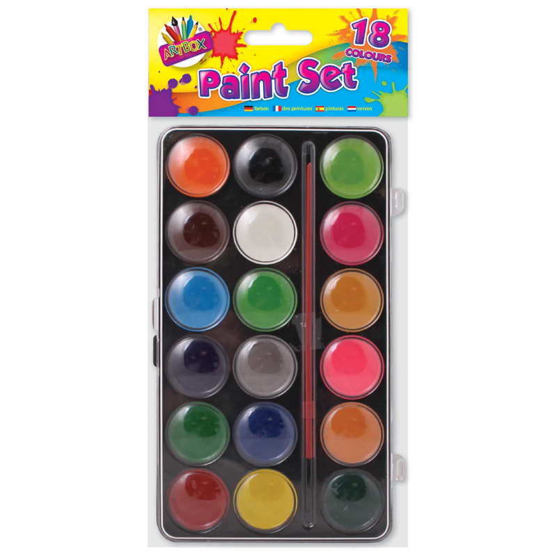 Artbox Paints and Brush 18 Set